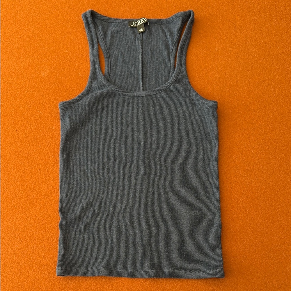 J. Crew Gray Fitted Tank Top